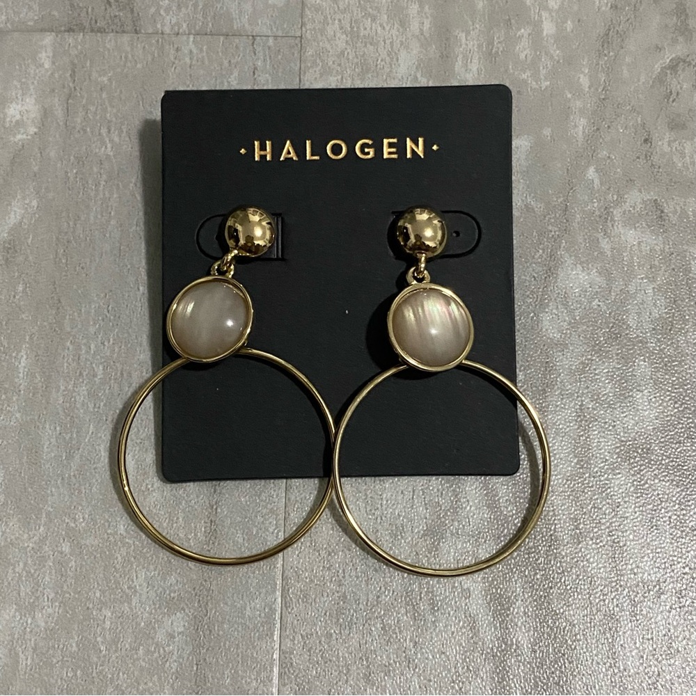 Halogen gold earrings (brand new with tag)